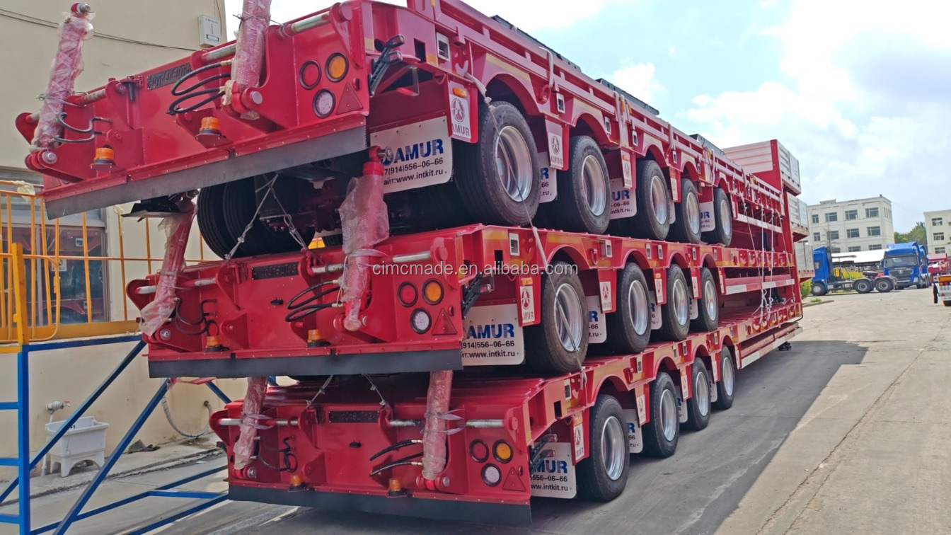 Max Payload 15001-20000 kg Lowbed Semi Trailer for Heavy-Duty Transportation Needs