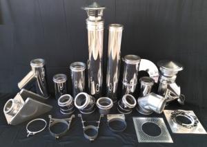 China Professional Double Wall Fireplace Pipe 0.5mm 0.8mm 1.0mm Thickness Customizable factory