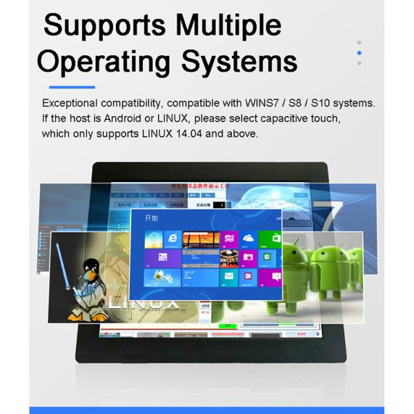 21.5 inch IP65 Waterproof Industrial Embedded Display Touch Screen Capacitive Resistance Mini PC Fanless HD LCD Screen