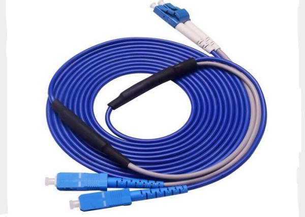 SC / UPC - LC / UPC Fiber Optic Patch Cord 3M SM Fiber Optic Duplex Cable For