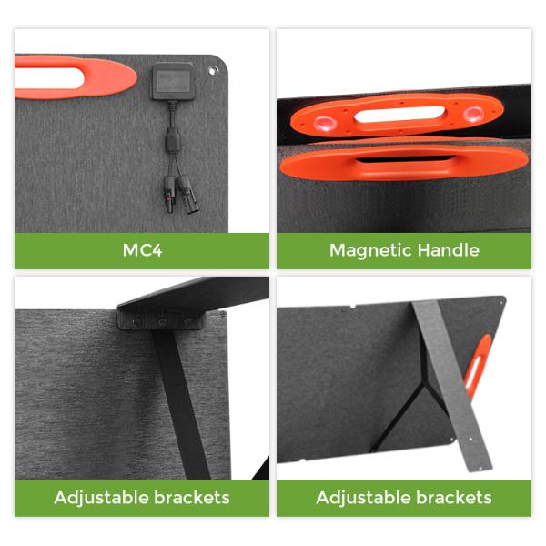 120 Watt Mono Portable Foldable Solar Panel 120w With MC4 Port 21.5%-23% Black/Customized