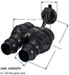 24W 3200GPH Fish Tank Wave Maker For Saltwater Aquarium