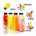Clear Food Grade PET Square Plastic Water Drinking Bottles 350ml Square Beverage