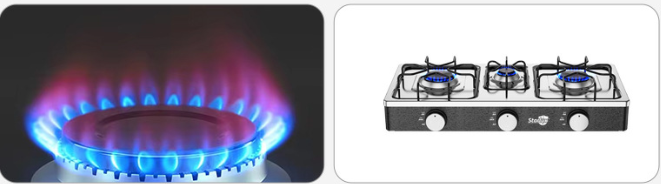 Home Stainless Steel Gas Stove 2 Burner Cook Top Eco Friendly Fire Adjustable