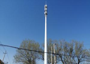 China Signal Telecom Mobile Cell Tower High Mast CO2 Welding / Submerged Arc Auto Welding factory
