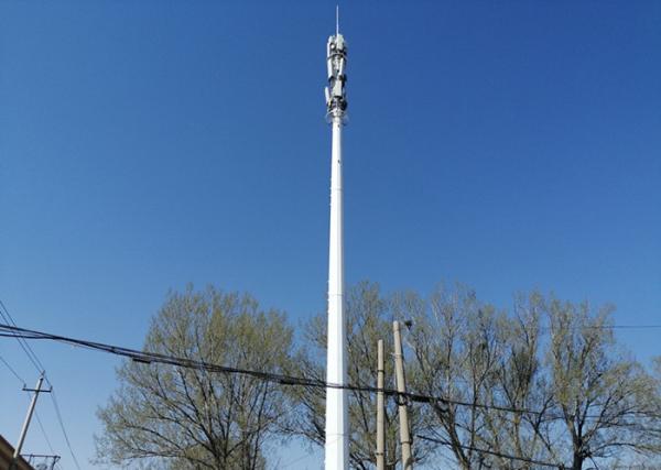 Signal Telecom Mobile Cell Tower High Mast CO2 Welding / Submerged Arc Auto