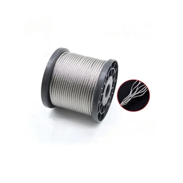 Standard AiSi 1/8" 250FT Stainless Steel Cable Ropes 7x7/ 1x19 / 7x19 Wire Rope for Rails T316 Deck Cable Railing kits