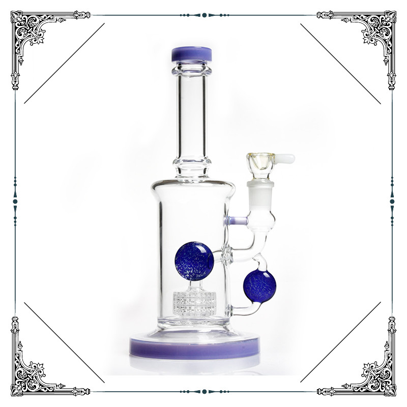 Tyre Percolator Glass Bongs 14.4mm Joint Size Heady Glass Tobacco Pipe