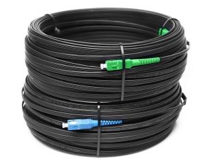 China FTTH Optic Fiber Patch Cable LC SC ST FC PC UPC APC Singlemode Simplex Outdoor Optical Fiber Drop Cable Patch Cord factory