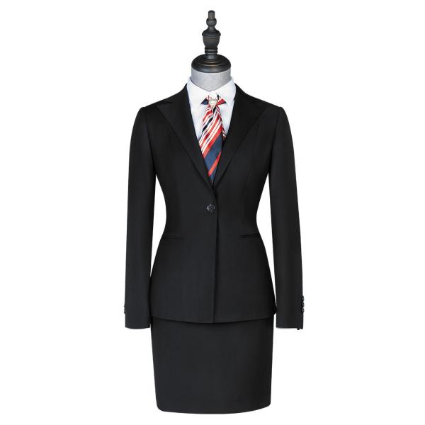 Womens Plus Size Business Suits V-neck Skirt and Blazer Set for Formal Office