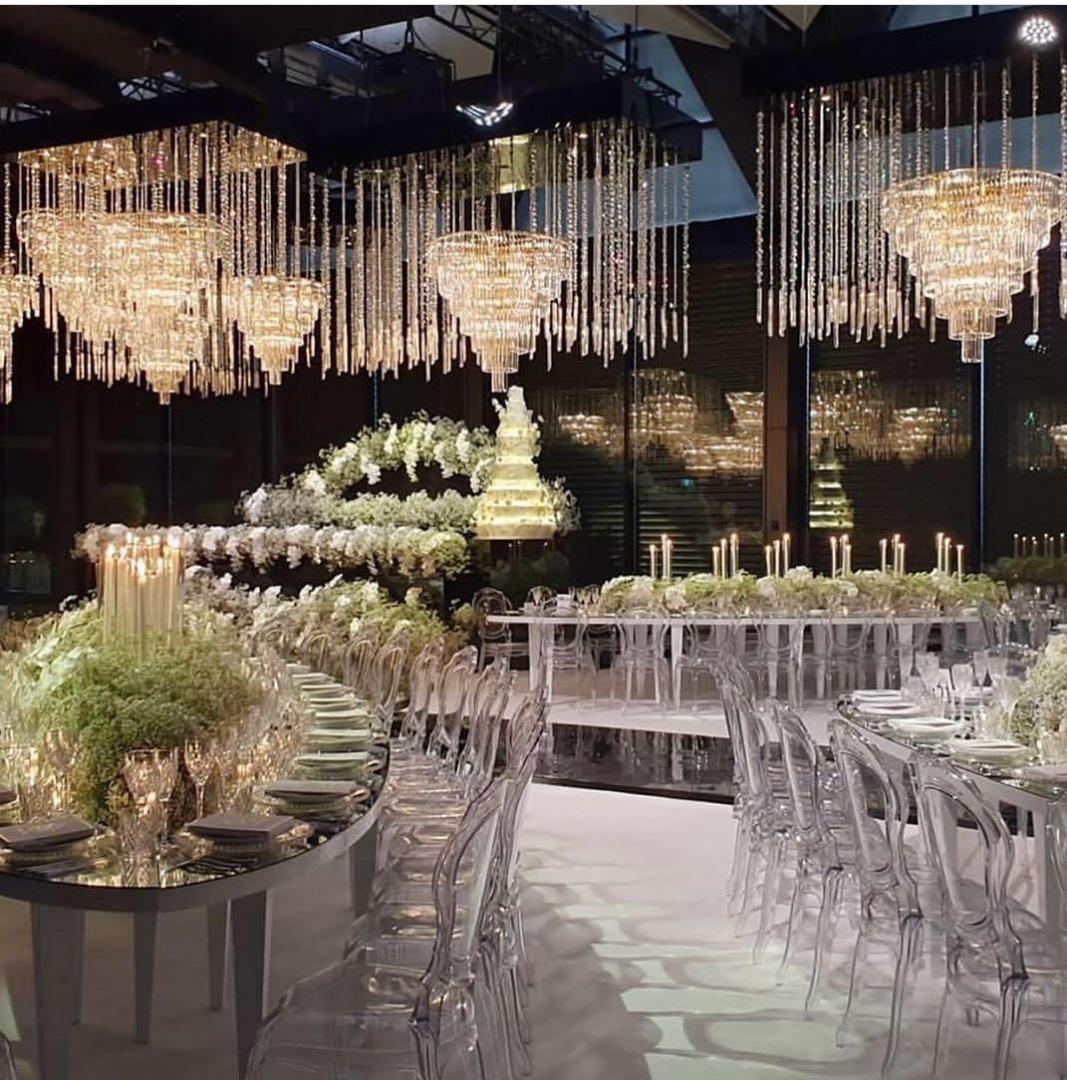 18 16 15 Light Crystal Chandelier Pendant Light Round Rectangular 80CMx60cm