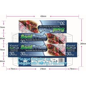 China Biodegradable Plastic Bag Transparent PE Slide Seal Freezer Bags, Gallon, Quart, American value, drug store, zipper seal factory