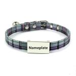 Laser ID Tag Pet Collar Anti Loss Bell Neck Rope Lettering Wind Cloth Art Belt