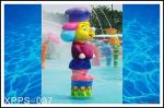 Water Sprayground Spray Park Equipment , Monkey Cartoon Shaped Aqua Play Water