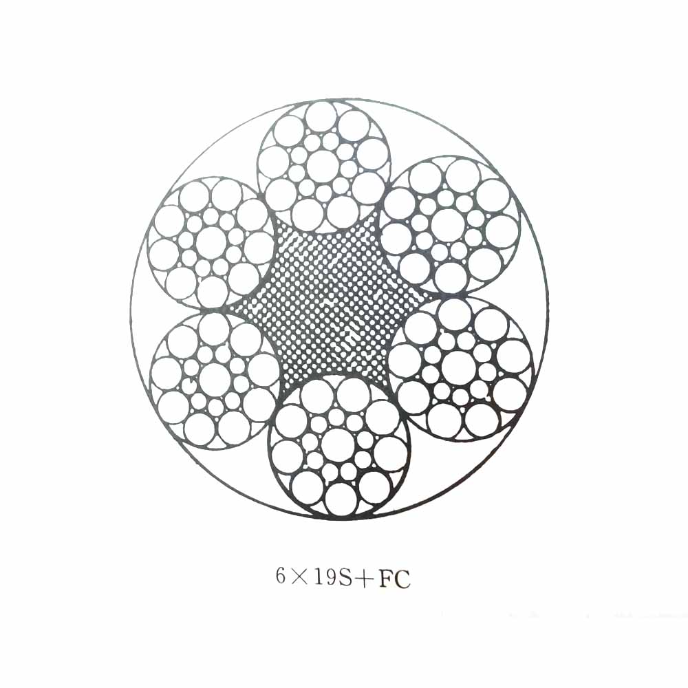 6x19S FC 6mm Galvanized Steel Wire Rope for Derricking Lifting and Drawing Applications