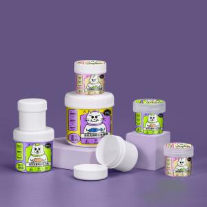 China HDPE Collar Wide-Mouth Pet Snack Container Jars for CANDY and Snack Organization factory
