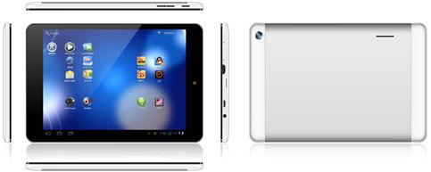 7.85" MT8382 Quad-Core 1.3GHz, Android 4.2, IPS, 1GB, 8GB, FM, WiFi, BT, GPS, 3G