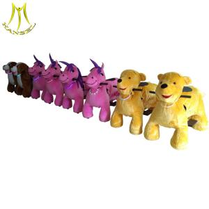 China Hansel wholesale electric toys on wheels plush animal electric scooter factory
