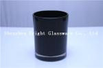 Spray Color Glass Candle Holder With Painting Logo