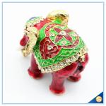Thai Style Elephant Enamel Ornaments Jewelry Box Home Furnishing Lucky Elephant