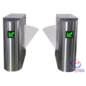 Stainless Steel Retractable Flap Barrier Gate , Bi - directional Multi Access