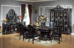 Xinyu Bar Luxury Wood Dining Room Sets Wooden Carving Long Round Antique Table