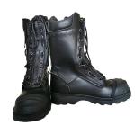 Durable Firefighter Safety Boots Black Firefighter Steel Toe Boots For Fire