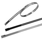 Epoxy Coated Stainless Steel Ladder Zip Ties , Ratchet Cable Ties Fireproof