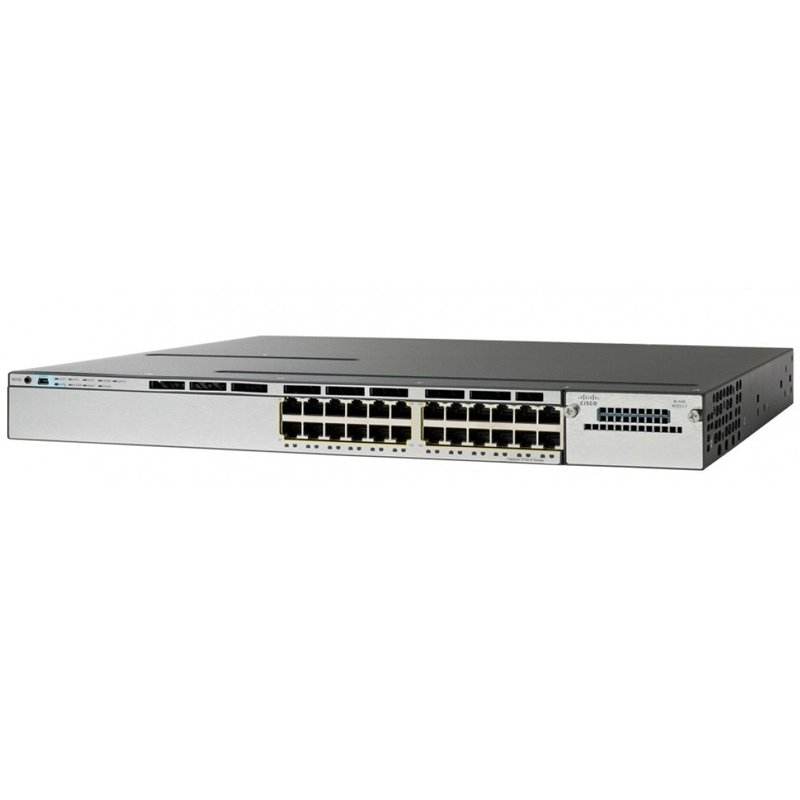 24 10/100/1000 UPOE Ports WS-C3850-24UW-S Supports Stackable 1 Network Module Slot 1100 W Power Supply Private Mold