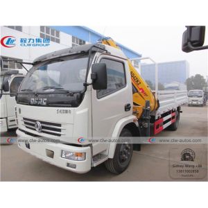 China Dongfeng Duolicar 4T 5T Folding Arm Hydraulic Boom Truck Crane on sale