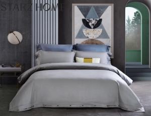 China 100% Cotton Colored Embroidery Hotel Bedding Set with High Color Fastness Grade 4 factory