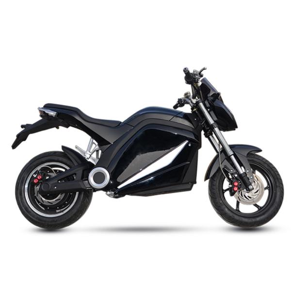 High Performance City Electric Motorcycle , Electric Motorcycle Scooter Black
