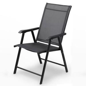China Outdoor Cafe Garden Balcony Patio Beach Metal Iron Folding Armchair with Mail Packing factory