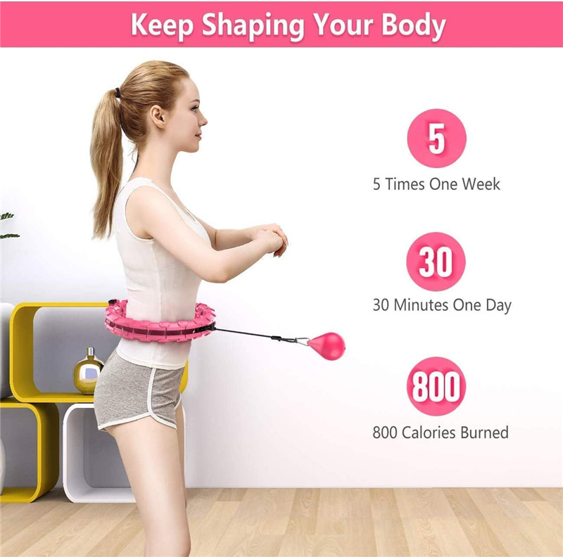 Smart 360 Degree Massage Weighted Hula Hoop With Detachable Knots