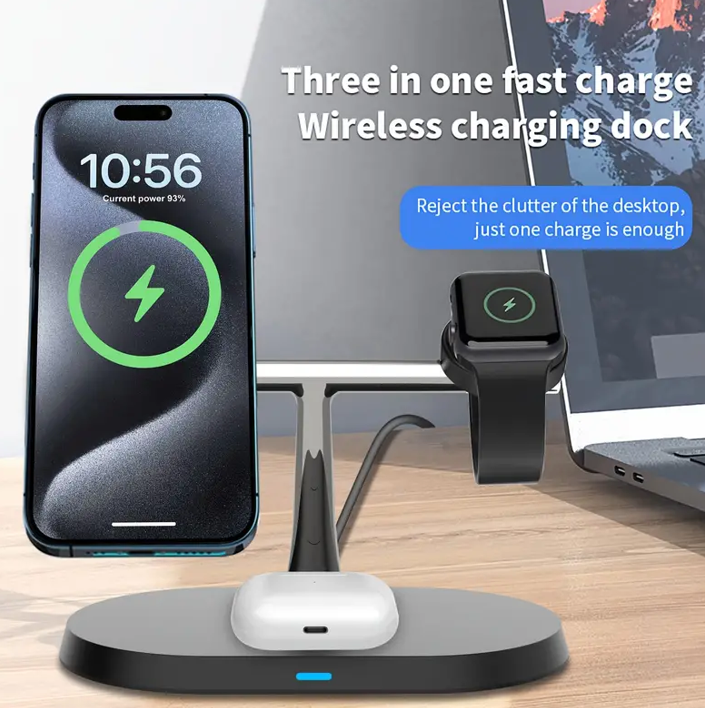 12v 2.5a Magsafe Magnetic Charger Mobile Phone Wireless Charger For Earphones Watch White Black