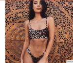 2019 Summer Woman Sexy Snake Girl Skin Pattern Bandage Bikini Set Bikini