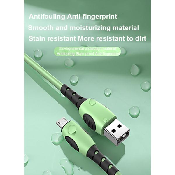 USB 2.0 Charging Cable Liquid Silicone Flash Charge 1.2M 5A