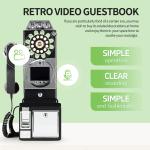 Customized Retro Wedding Audio Video Guestbook ABS Plastic Banquet Party Guest