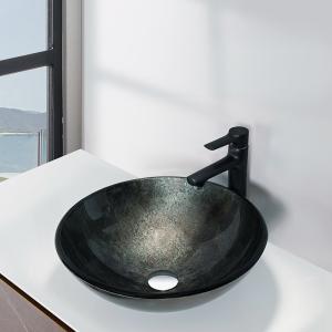 China Round Single Bowl Bathroom Sink With Foil Classic Countertop Vanity Basin factory