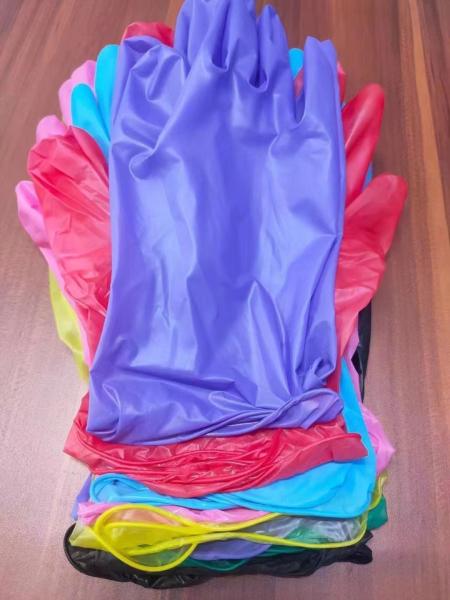 Powder-Free Disposable Blue Vinyl Nitrile Gloves for Medical Examination and