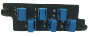 China 6 Ports Fiber Optic Patch Panel , SC SM Fiber Adapter Panel factory