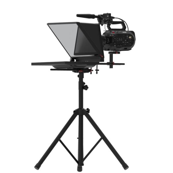 Teleprompting and Shooting Professional Studio Teleprompter with Self-check