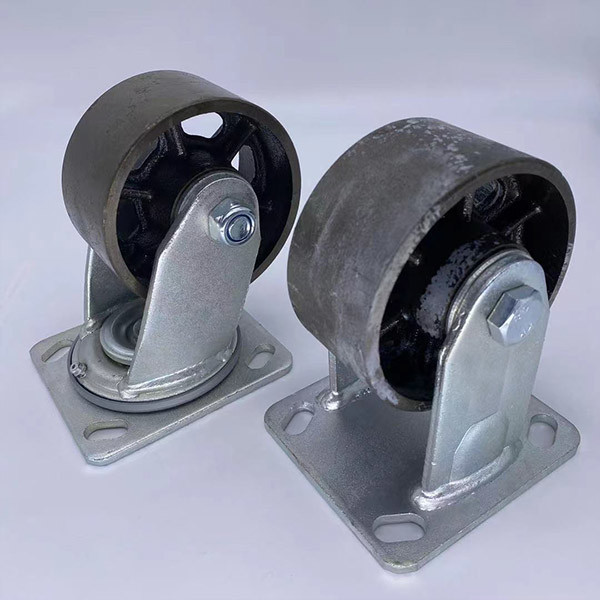 200MM Swivel High Temperature Caster Wheels Cast Iron Castors