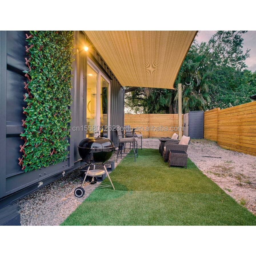 Galvanized Steel Square Tube Structure 20ft Prefabricated Wooden House for Hotel and Independent Garden