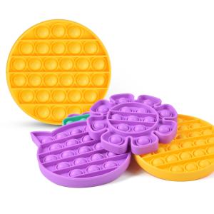 China Customized Pop It Unisex Baby Silicone Toys Colorful Soft Safe Educational Toys factory