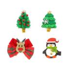 Christmas Girls Hair Accessories Set Hair Clips Christmas Bows Hair Clips Girls