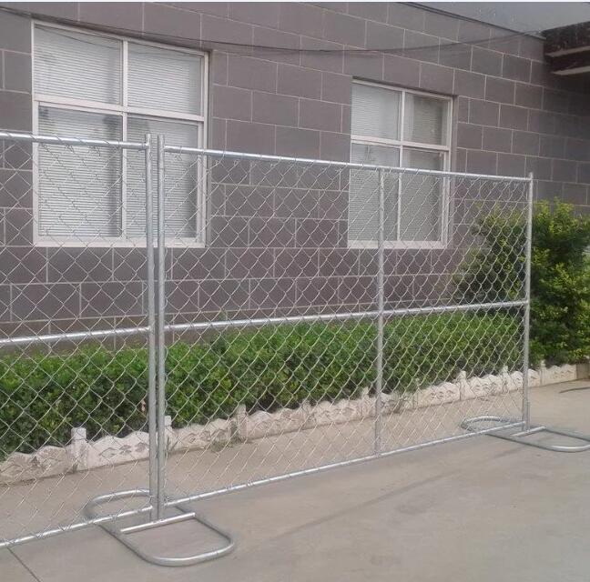 Standard 8'x10' temporary chain link construction horading fence aperture2¼"(57mm) x2.7mm ga and 16ga wall thick x 42mm
