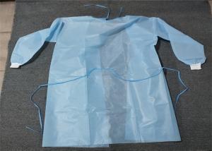 China Knit Cuff Breathable Disposable Coverall Suit Gown Level 1/2/3 White Blue Yellow factory