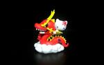 Red Dragon Custom Plastic Toys Hello Kitty Figure With Chinese Dragon