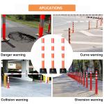 JACKWIN Flexible Traffic Warning Delineator Post with rubber base 86 cm (height
